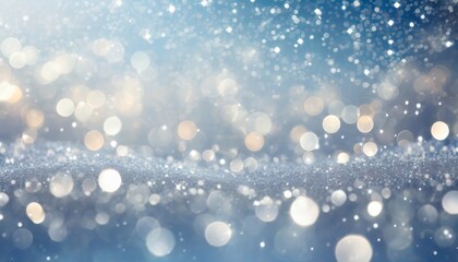 Obraz na płótnie Canvas winter christmas sparkling shiny silver bright glittering abstract bokeh background