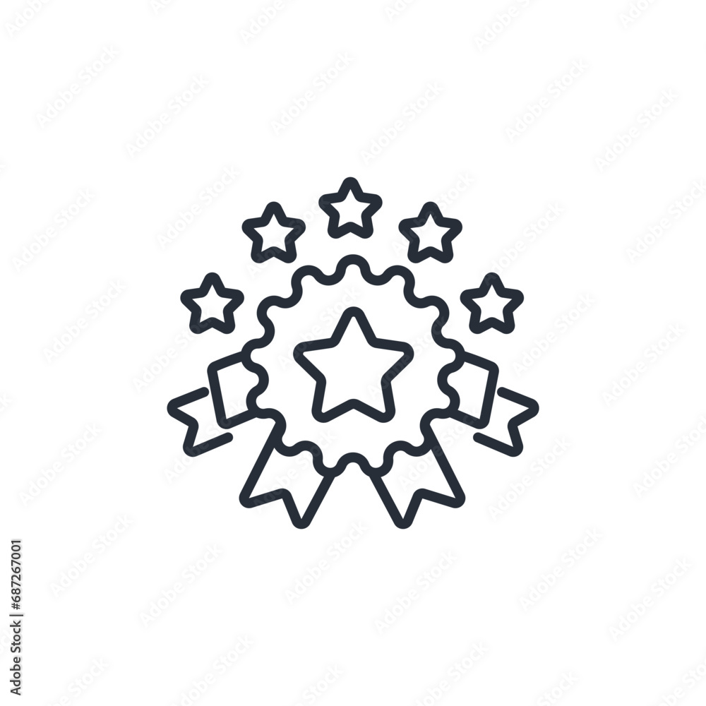 Poster quality control icon. vector.editable stroke.linear style sign for use web design,logo.symbol illust