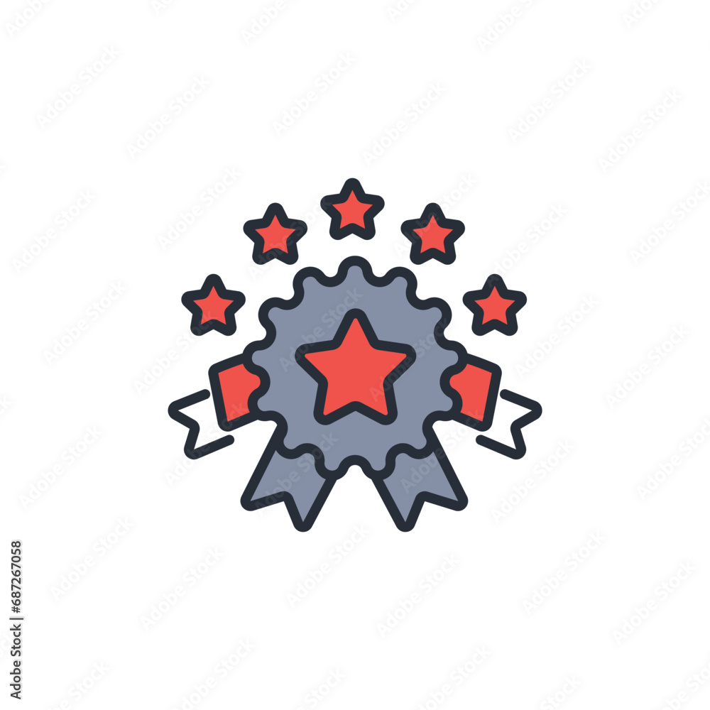 Poster quality control icon. vector.editable stroke.linear style sign for use web design,logo.symbol illust