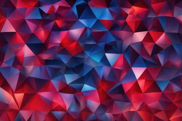 polygonal blue light and red gradient background abstract triangles