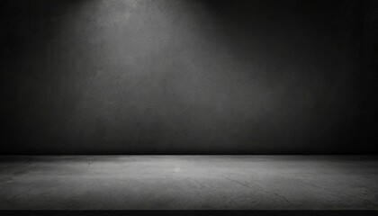 empty dark abstract concrete room background with copy space for mock up product display or banner design