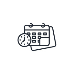 Fototapeta na wymiar scheduling icon. vector.Editable stroke.linear style sign for use web design,logo.Symbol illustration.