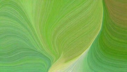 dynamic horizontal banner modern curvy waves background illustration with moderate green pastel...