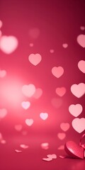 Valentine day themed background. AI generated illustration