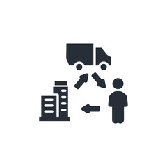 supply chain icon. vector.Editable stroke.linear style sign for use web design,logo.Symbol illustration.