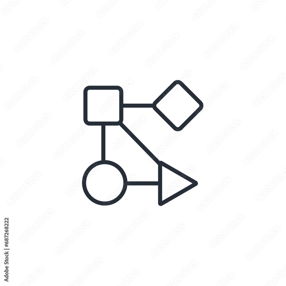 Poster workflow icon. vector.editable stroke.linear style sign for use web design,logo.symbol illustration.