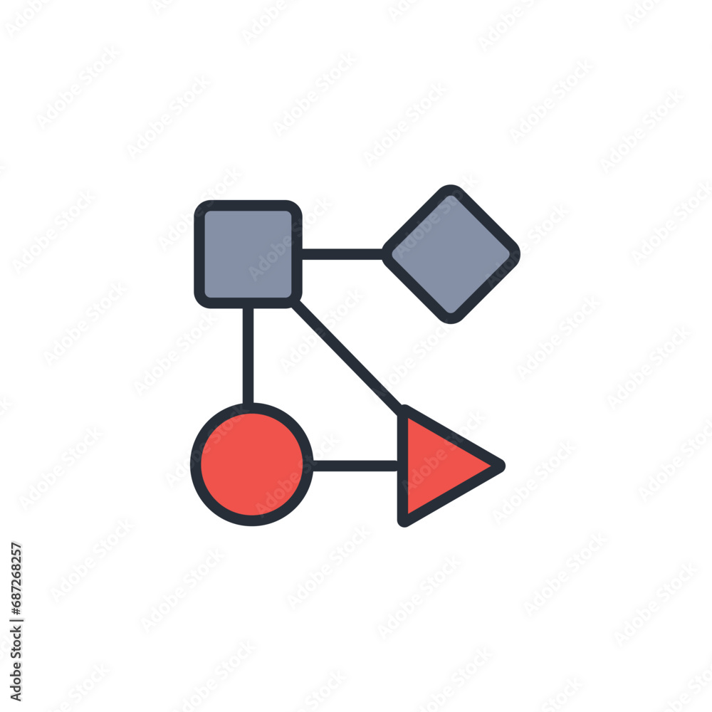 Poster workflow icon. vector.editable stroke.linear style sign for use web design,logo.symbol illustration.