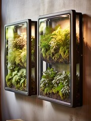 Green Thumb Delight: Terrarium Wall Art with Live Plants
