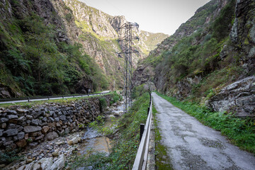 Senda del Oso (Bear Trail) - green way between Entragu and Proaza, Asturias, Spain