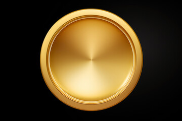 Shimmering Circular Gold Metal Button