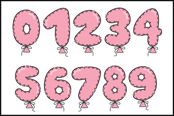 Handcrafted Birthday Girl number color creative art typographic design