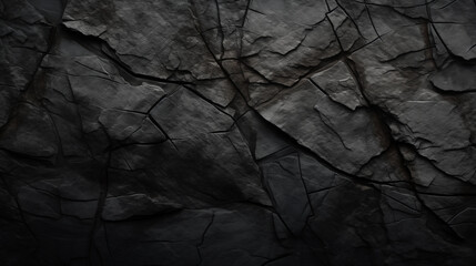 Nature's Artwork: A Jagged Rock Wall with Cracks