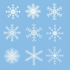 Fototapeta na wymiar Snowflake icons collection for winter holiday decoration.Vector set of snowflake icon for christmas and new year 