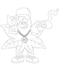 Stoner colouring page for Adult