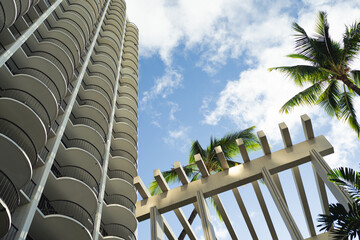 Tropical Island Vacation with Palm Trees and Blue Skies