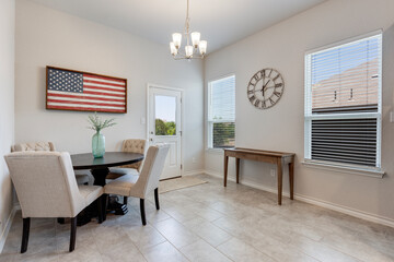 a home dining room 