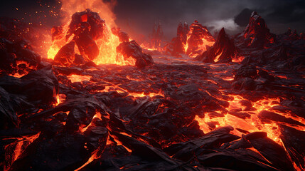 magma floating lava