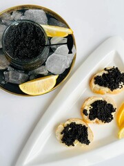 Caviar on a plate