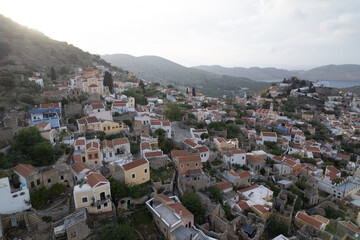 Naklejka premium Aerial view of Symi island