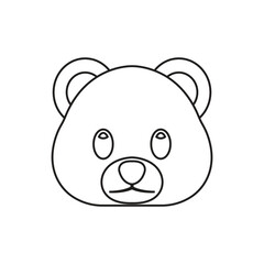 Polar bear line icon vector symbol sign