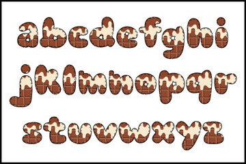 Handcrafted Melted letters color creative art typographic design