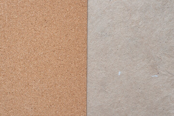 Fototapeta premium simple cork sheet and plain brown paper