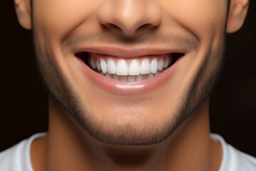 Man's Smile Showing Healthy Teeth