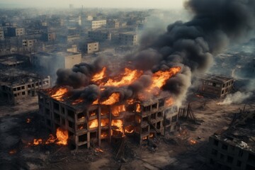 Building Ablaze Amidst Warzone