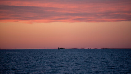 Sunset Bridging the Sea