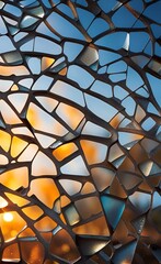 Broken Glass Shards - Beautiful Texture, Graphic Element - AI generative art