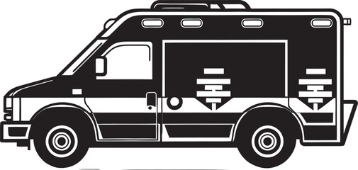 Sketching the Rescue Ambulance in BlackThe Artistic Ambulance Black Illustration Techniques