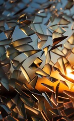 Broken Glass Shards - Beautiful Texture, Graphic Element - AI generative art