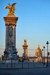 Fototapeta na wymiar Alexander III bridge in the morning, Paris