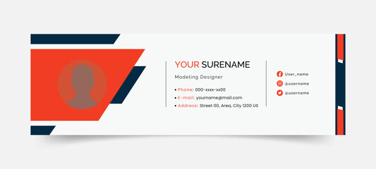 free Vector Elegance: Corporate Branding Banner or email signature