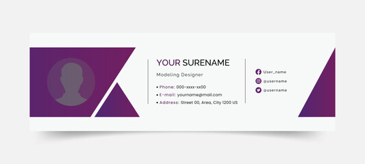 free Streamlined Corporate Identity Vector Banner or email signature 