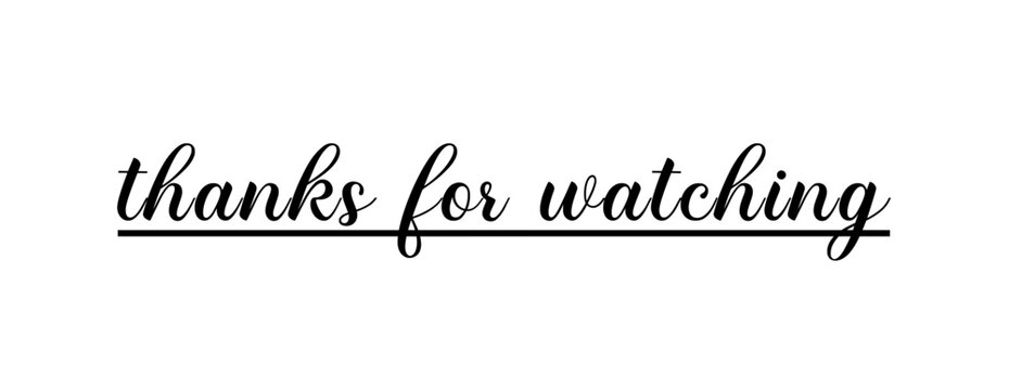 thanks for watching