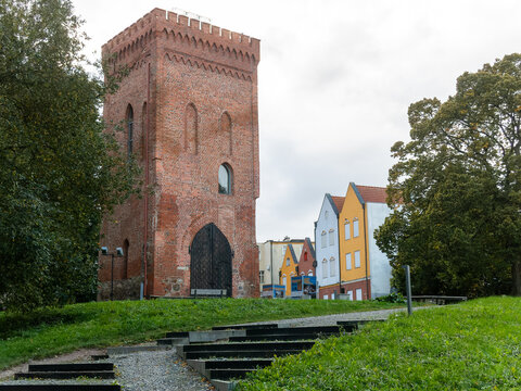 View on the Braniewo Castle - a castle built in the thirteenth century in Braniewo.