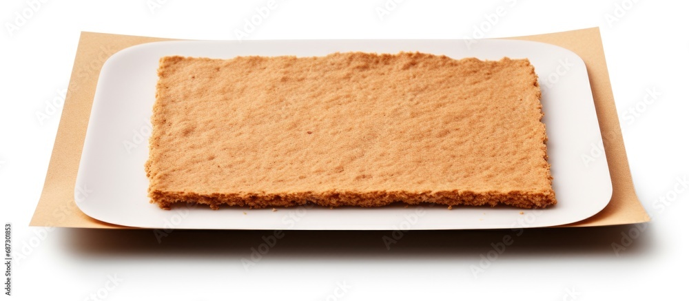 Aufkleber Bakery paper on white background Food advertisement design with empty space Copy space image Place for adding text or design
