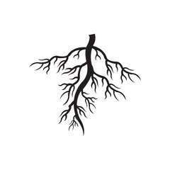root of the tree icon logo vector design template