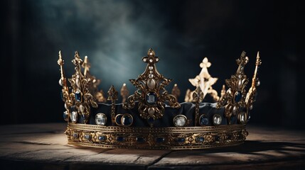 kings crown, 16:9, copy space - obrazy, fototapety, plakaty