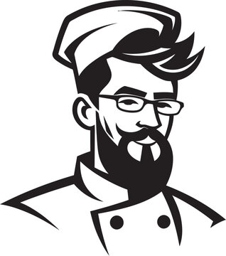 Culinary Noir Vintage Black and White Chef Vector ArtThe Masters Palette Monochrome Chef Illustration in VectorThe Masters Palette Monochrome Chef Illustration in VectorSavoring the Past A Nostalgic C