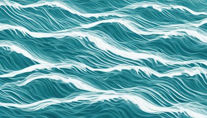 Obraz premium Background of the sea, close-up, turquoise color, in a fabulous style.