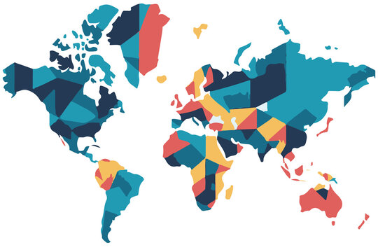 map of the world in colors