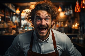Fototapeta premium portrait of barista staff at the coffee shop