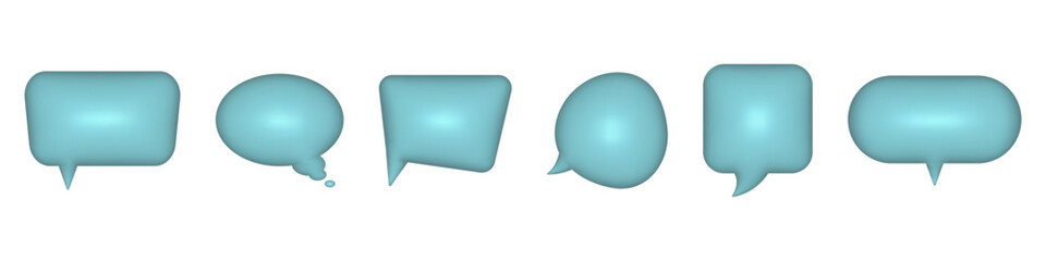 Speech bubble set. Realistic style. Vector illustration.