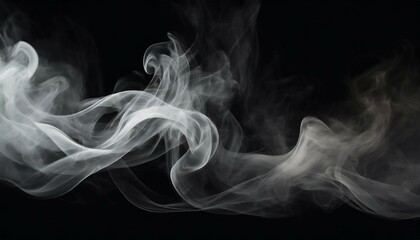 abstract smoke art mist on black background generative ai illustrations