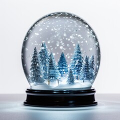 Snow globe toy gift for Christmas and New Year. Happy time of gifts and holidays in 2024. Celebrating holidays with family, family evening