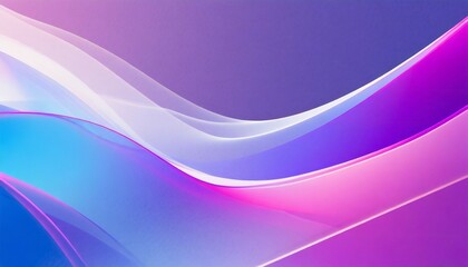 abstract shiny neon glass translucent wavy composition with gradient transition purple pink blue white elegant clean background generative ai
