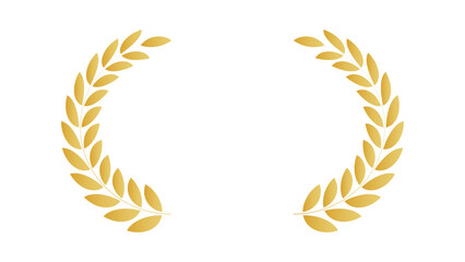 Golden laurel wreath in festival award style