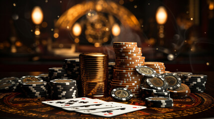 3D rendered casino concept. ai generated.